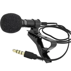 Jack Microphone Tie Clip-on Lapel Mikrofon Microfono Mic for Mobile Phone 3.5mm - Rokomari